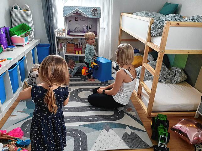 Das Kinderzimmer.