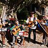Flippige Hippiegruppe: Wo die Folk-Band Federhut auftritt, bleiben die Menschen stehen, nicht nur ihrer bunten Bekleidung wegen, sondern ...