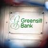 Ein Schild mit dem Firmennamen &bdquo;Greensill Bank&ldquo; hängt am Eingang der Bremer Privatbank. Bei dieser Bank hatte die Stadt ...