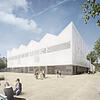 So stellen sich wulf Architekten die neue Sporthalle auf dem Schulcampus vor.
