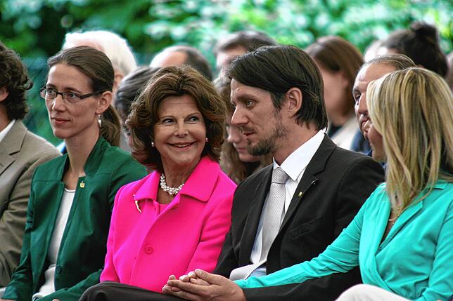 Silvia Renate, Königin von Schweden, bei ihrem Besuch auf der Insel Mainau am 23.08.2014.