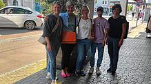Das ehrenamtliche Helferteam der Stadttaubenfreunde Rheinfelden (von links): Birgit Niethammer, Patricia Siebold, Daniela Hohler, Aaron ...