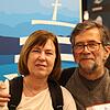 Susanne Marangone und Werner Laich am Stand der Bodenseeschifffahrt auf der Tourismusmesse CMT. Hier erkundigte sich das Paar aus ...