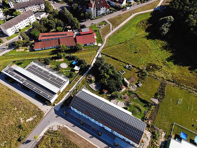 Der Kindergarten (links oben) und die Umgebung in der Nordstadt.