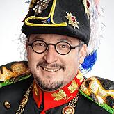 Dominik Schaaf, Generalfeldmarschall der Villinger Katzenmusik, sorgt sich um die Feier zum 150jährigen150 Vereinsbestehen: „Wir ...