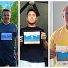 Prominente Teilnehmer (von links): Ex-Handball-Nationalspieler Markus Baur, Tennis-Star Dominik Koepfer und Ex-Eishockeyprofi Dennis ...