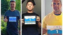 Prominente Teilnehmer (von links): Ex-Handball-Nationalspieler Markus Baur, Tennis-Star Dominik Koepfer und Ex-Eishockeyprofi Dennis ...