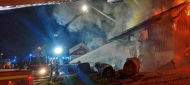Bild 14: Großeinsatz beim Brand in Dettighofen – das sind Bilder