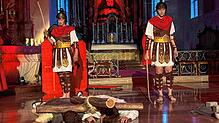 Der Leidensweg Jesu Christi wird in der Todtmooser Wallfahrtskirche bei einer szenischen und musikalischen Darstellung bei einem ...