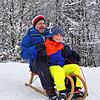 Markus Müller nutzt den vielen Schnee, um mit seinem Sohn zu rodeln. &bdquo;Auf dem Neufracher Rodelberg beim Wasserwerk bin ich schon ...