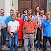 Der neue Markelfinger Ortschaftsrat mit Ortsvorsteher Lorenz Thum (links) und Oberbürgermeister Simon Gröger (rechts). Die Räte (von ...