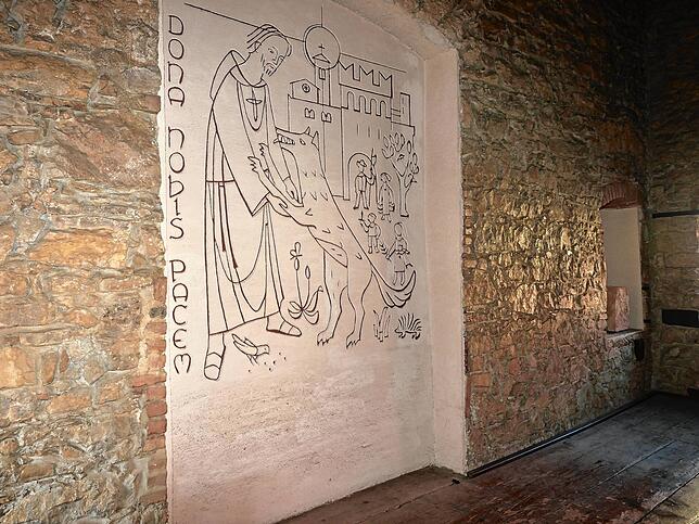 Die frühere Nutzung der Räume als Kloster ist noch vielerorts im Gebäude sichtbar.