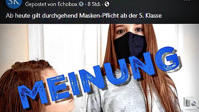 Bild : Maskenpflicht auch im Unterricht: So reagieren die SÜDKURIER-Facebooknutzer
