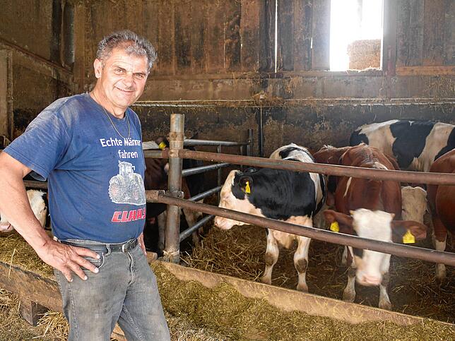 Landwirt Hubert Felix hat die ukrainische Familie bei sich aufgenommen. Die 22-jährige Olena hatte 2018 bereits ein Praktikum auf dem ...