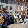 Insgesamt 120 Schüler standen auch diesmal wieder auf dem Münsterplatz, um zu demonstrieren.