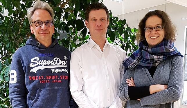 Von links: Die Professoren Thomas Mayer (Universität Konstanz), Frank Best (HTWG), Christine Peter (Universität Konstanz)