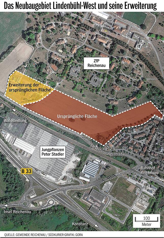 Bild 1: Die Gemeinde Reichenau wird wachsen: Im Neubaugebiet Lindenbühl-West soll Wohnraum für bis zu 1000 Menschen entstehen