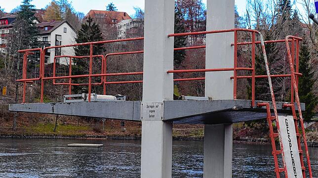 Gegen den Rückbau: Die Gemeinderäte wollen den Sprungturm am Klosterweiher erhalten.