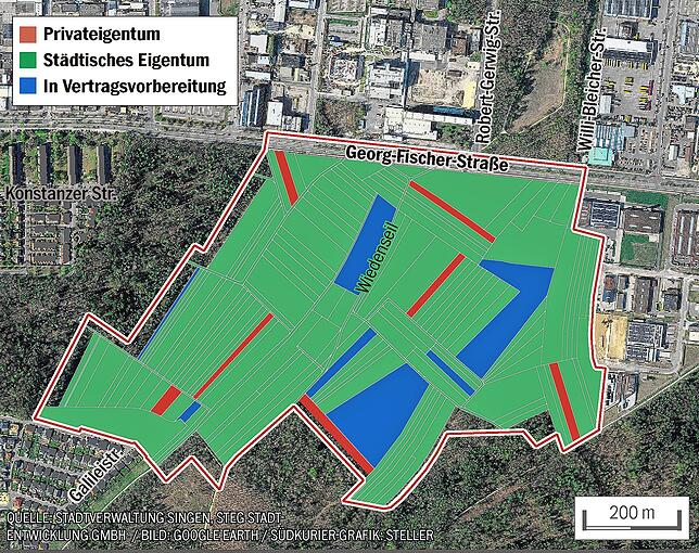 Die Eigentumsverhältnisse im Gebiet Tiefenreute/Bühl zum Stichtag 16. November 2022.