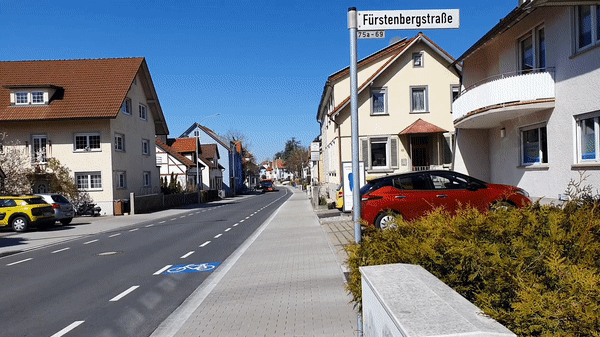 Alles neu in der Fürstenbergstraße Konstanz: So sieht die Straße einen Tag vor der Fertigstellung am 31. März 2021 aus.