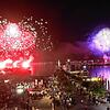 Das Finale des Feuerwerks: Wenn Konstanz und Kreuzlingen gemeinsam Raketen abschießen &ndash; wie hier 2019 beim bislang letzten ...