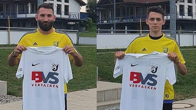 Neuzugänge neun und zehn: Vassilios Dimitriadis (links) wechselt vom VfB Waldshut zum FC Erzingen. Aus beruflichen Gründen kam Lukasz ...