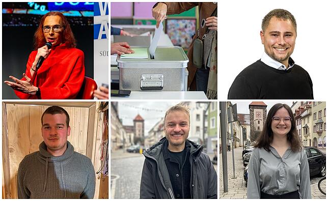 Die Direktkandidaten der kleinen Parteien beziehungsweise ohne Parteibuch – oben links Heinrich Alexandra Hermann (Linke), oben rechts ...