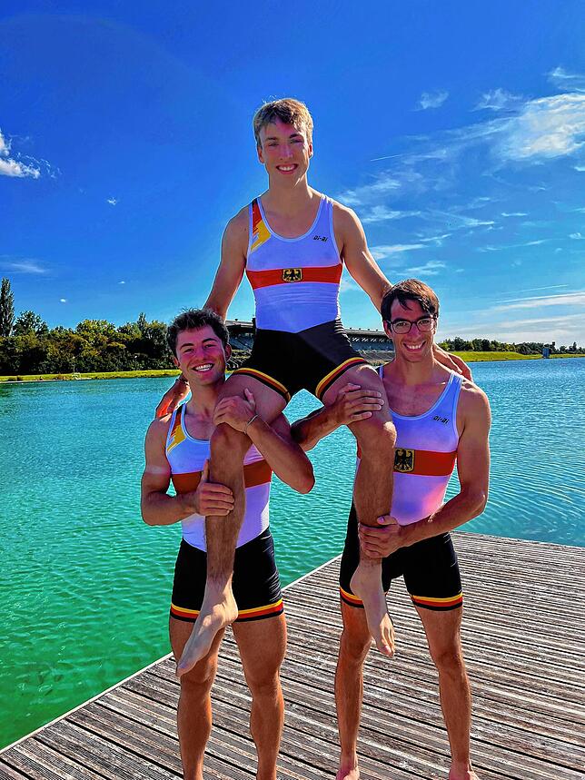 Gute Laune im Trainingslager: Paul Maissenhälter (links) trifft sich vor wenigen Tagen mit dem Leichtgewichts-Kader zum letzten ...