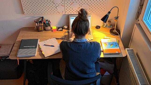 Deborah Zappata bereitet den Online-Unterricht für ihre Schüler vor.