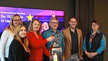 Große Vorfreude auf die zweite Ausgabe des Konstanzer Weihnachtssingens. Von links Marie Knop vom Bodenseeforum, wo das Singen ...