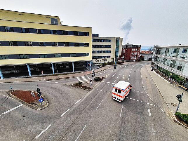 Das Klinikum Hochrhein in Waldshut im März 2022.