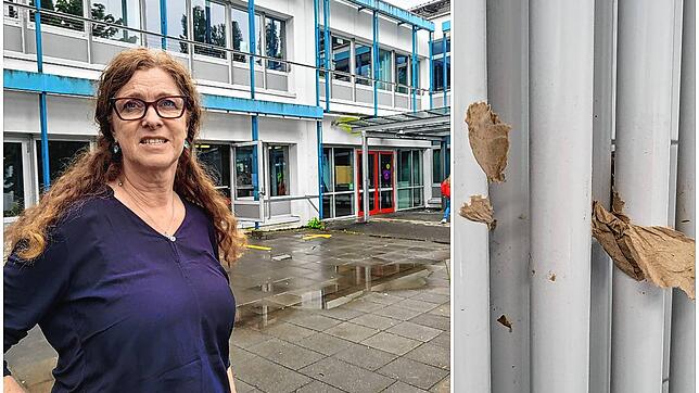 Schulleiterin Ulrike Heller (links) vom Friedrich-Hecker-Gymnasium beklagt den Zustand der Reinigung an den Radolfzeller Schulen. So ...