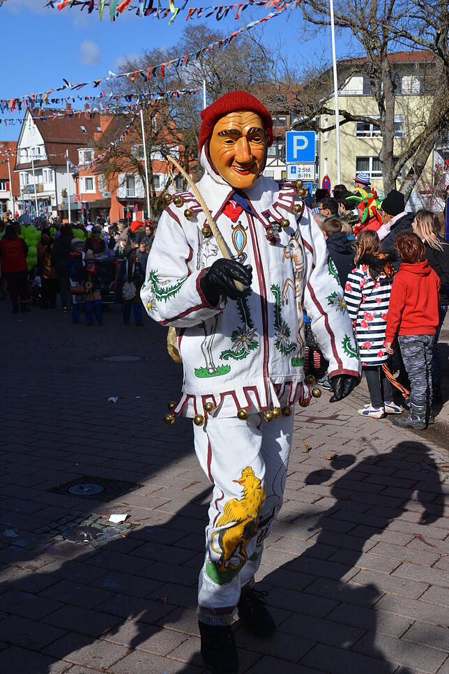 Tradition spielt bei der Fastnacht eine wichtige Rolle: Die Einzelfigur Salzgeist ziert das diesjährige Fasnetsabzeichen der Narrenzunft.