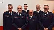 Läuft bei der Feuerwehrabteilung Peterzell-Stockburg: Von links Gesamtkommandant Christoph Kleiner, Benjamin Laufer (Gerätewart), ...