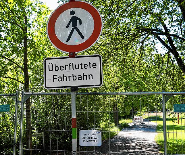 Auch der Seeuferweg auf Höhe des Hörleparks ist gesperrt.