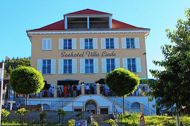 Das nun ausgezeichnete Restaurant S‘Äpfle gehört zum Seehotel Villa Linde – hier ein Bild von der Eröffnung im Juni 2019.