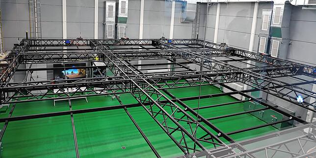 Der „Imaging Hangar“ ist das Herzstück des Gebäude. Durch diese Raum werden bald Tierschwärme fliegen.