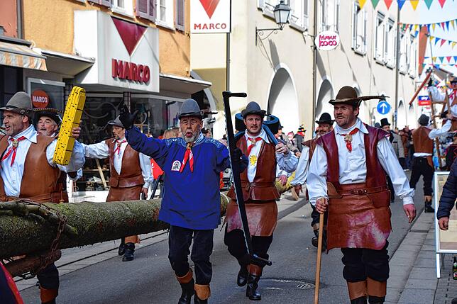 Bild 2: Bilder vom Umzug und dem Narrenbaum-Stellen in Stockach