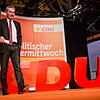Günther Oettinger (CDU), EU-Haushaltskommissar, verlässt beim politischen Aschermittwoch der CDU Baden-Württemberg in der Alten Kelter ...