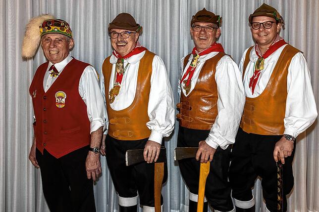 Vier Generationen Oberholzer (von links): Horst Zimmer (1985 – 1991), Hansjörg Blender (1991 – 2009), Roland Zimmer (2009 ...