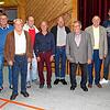 Von links: Alexander Hamann (Vorsitzender), die Geehrten des SV Meßkirch mit 50 bis 70-jähriger Mitgliedschaft; Reinhard Herath (50 ...