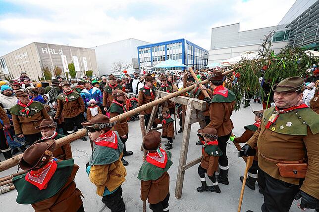 Bild 10: Bilder vom Kindernarrenbaumstellen