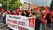 Die ZF-Belegschaft protestiert am 29. Juli gegen den Kurs des Vorstands.