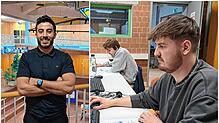 Morteza Schlicht (links) und Michael Spannagel machen eine Weiterbildung an der Claude-Dornier-Schule zum staatlich geprüften Techniker. ...