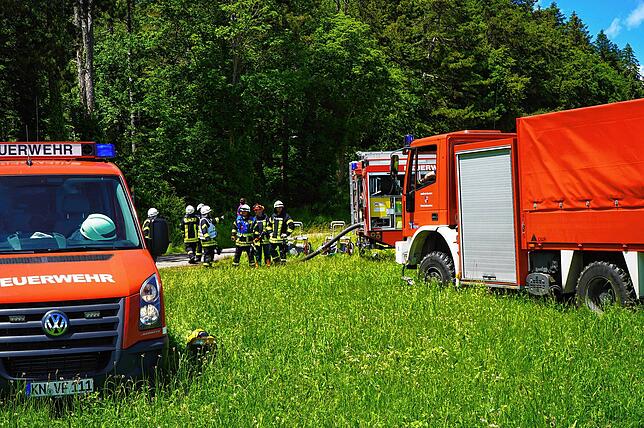 Bild 7: Bilder der Waldbrandübung der Feuerwehr Tengen