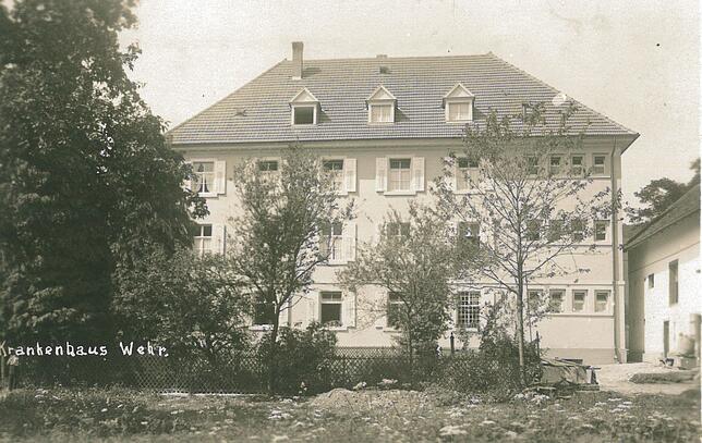 Das Wehrer Krankenhaus in den 1930er Jahren.