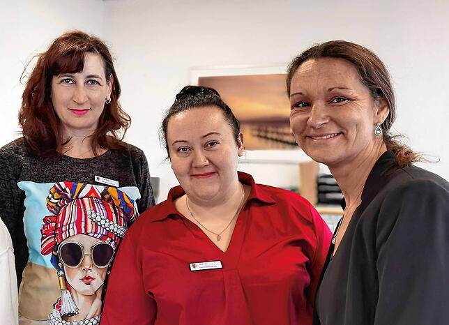 Das Team im Daisendorfer Rathaus (von rechts): Bürgermeisterin Alberti, Vera Fürst und Anita Mujanovic.