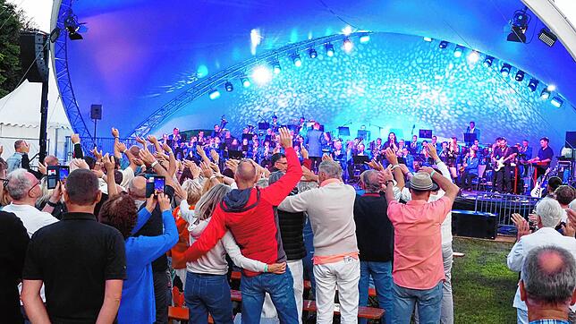Ausgelassene Partystimmung herrscht beim Auftritt des Musikvereins Degerfelden. Drei Tage lang feiert der Verein mit mehr als 800 ...
