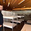 Blick in eine Flüchtlingsunterkunft des Landratsamtes. Im einstigen Speisesaal des ehemaligen Altenheims Heilig-Geist-Spital in der ...