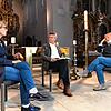 SK on Air zum Thema Kirchenaustritt mit Christina Leib (links), Uli Fricker und Otmar Traber in der Dreifaltigkeitskirche Konstanz.